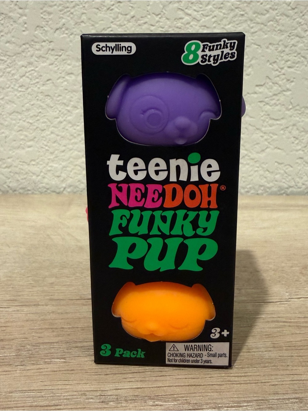 Teenie Needoh Funky Pup Kids Toy - Purple & Orange